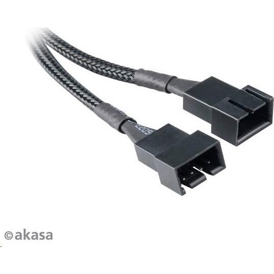 KAB Akasa 2x 4pin PWM ventilátor kábel - 15cm - Quad pack - AK-CBFA04-KT04 (AK-CBFA04-KT04)