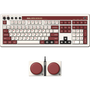 Безжична механична клавиатура с вграден 8BitDo Retro 108 Numpad, Bluetooth/2.4G/USB-C с възможност за гореща смяна Gaming Retro за Windows и Android - Fami Edition