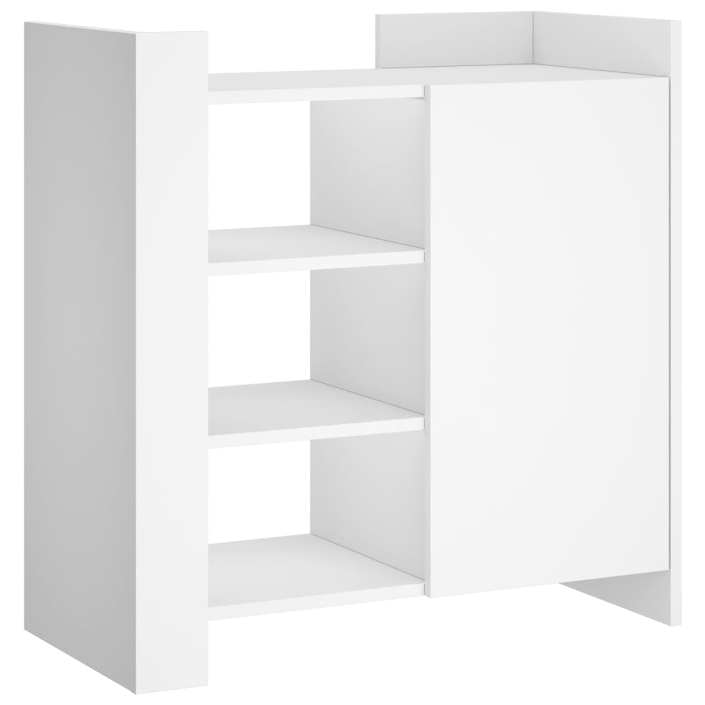 fehér szerelt fa tálalószekrény 73,5 x 35 x 75 cm (848402)