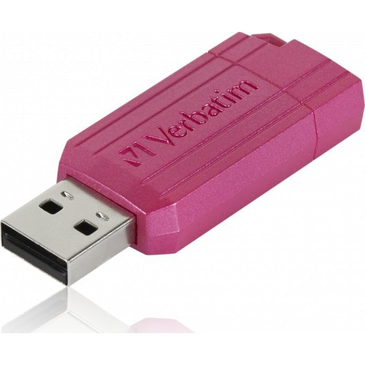 Verbatim 49460 PinStripe USB Drive 2.0 128 GB, USB Type-A, 2.0, 12 MB/s, Slide, Pink