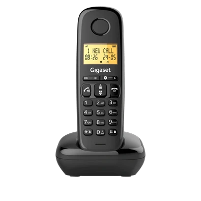 Gigaset Basic 100 DECT безжичен телефон, черен