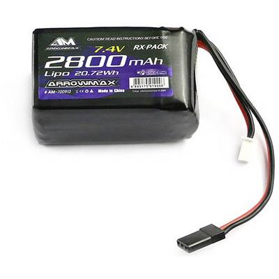ArrowMax Modell vevő akku (LiPo) 7.4 V 2800 mAh hump JR (AM-700913)