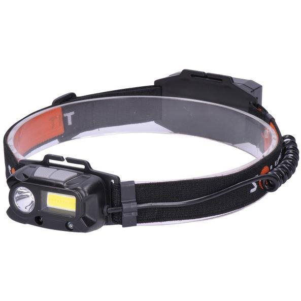 Solight Újratölthető LED fejlámpa 3W + COB150 + 60lm Li-ion (WN30)