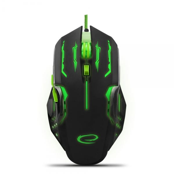 Mouse pentru jocuri Esperanza MX403 APACHE 6D optic negru-verde USB