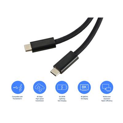 Renkforce Apple iPad/iPhone/iPod Csatlakozókábel [1x USB 4 - 1x USB 4] 1.00 m Fekete (RF-6056886) (RF-6056886)