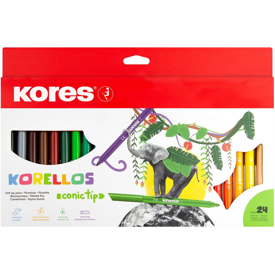 KORES KORELLOS gyereknek, vastag hegy, 24 szín (29044)