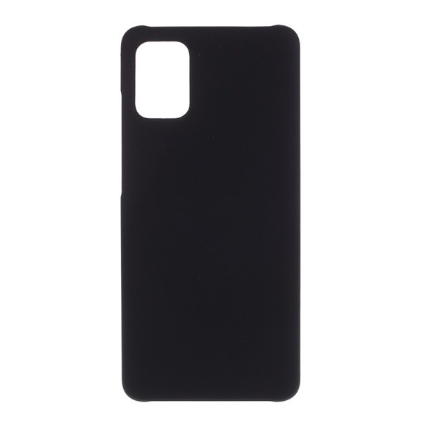 Műanyag telefonvédő (gumírozott) FEKETE [Samsung Galaxy A51 (SM-A515F)] (5996457926848)