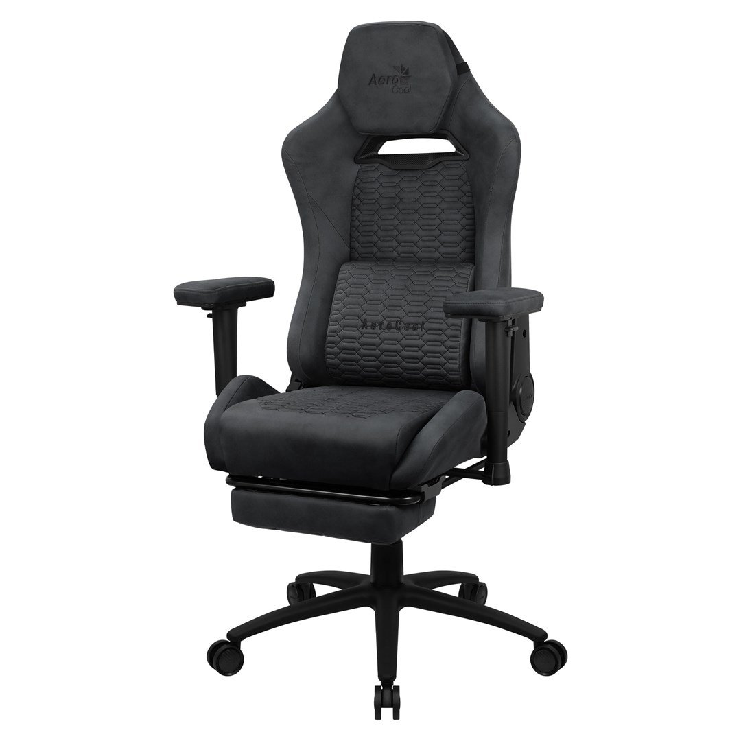 Herné kreslo AEROCOOL ROYAL AeroSuede SLATE GREY (AEROROYAL-SLATE-GREY)