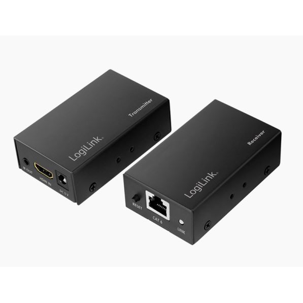 LogiLink HDMI-Extender-Set über LAN, 60m, 1080p/60Hz,POC,IR