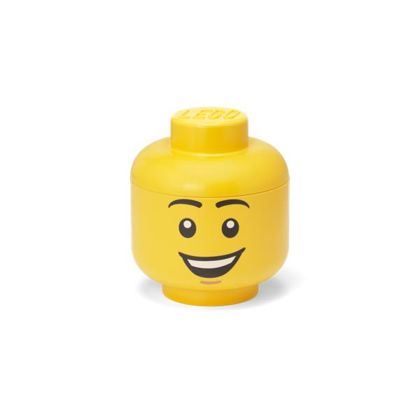 LEGO Storage Head "Happy Boy", klein, Aufbewahrungsbox