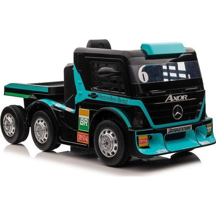 Mercedes Axor XMX622B Elektromos Kamion 4245 - 24 V, 2 Darab 400 W Motor, LCDKijelzővel, Szülői Távirányítóval, Kék (4245)