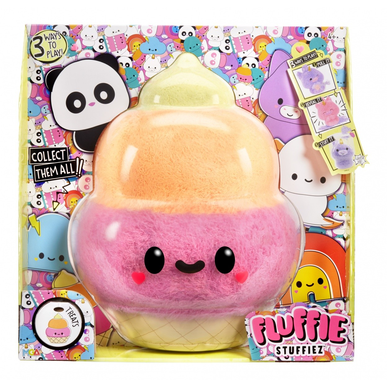 MGA Entertainment Fluffie Stuffiez Large Plush - Ice Cream (594437EUC)