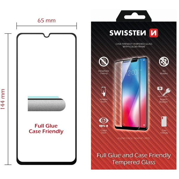 Swissten Full Face Color Frame Tempered Glass for Apple iPhone 17 Air