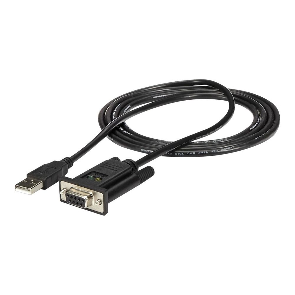 StarTech.com USB to Serial RS232 Adapter - DB9 Serial DCE Adapter Cable with FTDI - Null Modem - USB 1.1 / 2.0 - Bus-Powered (ICUSB232FTN) - serial adapter - USB 2.0 - RS-232 (ICUSB232FTN)