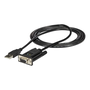 StarTech.com USB to Serial RS232 Adapter - DB9 Serial DCE Adapter Cable with FTDI - Null Modem - USB 1.1 / 2.0 - Bus-Powered (ICUSB232FTN) - serial adapter - USB 2.0 - RS-232