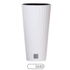 Prosperplast Rato Tubus virágcserép fehér 30 cm-es betéttel (DRTUS300-S449)