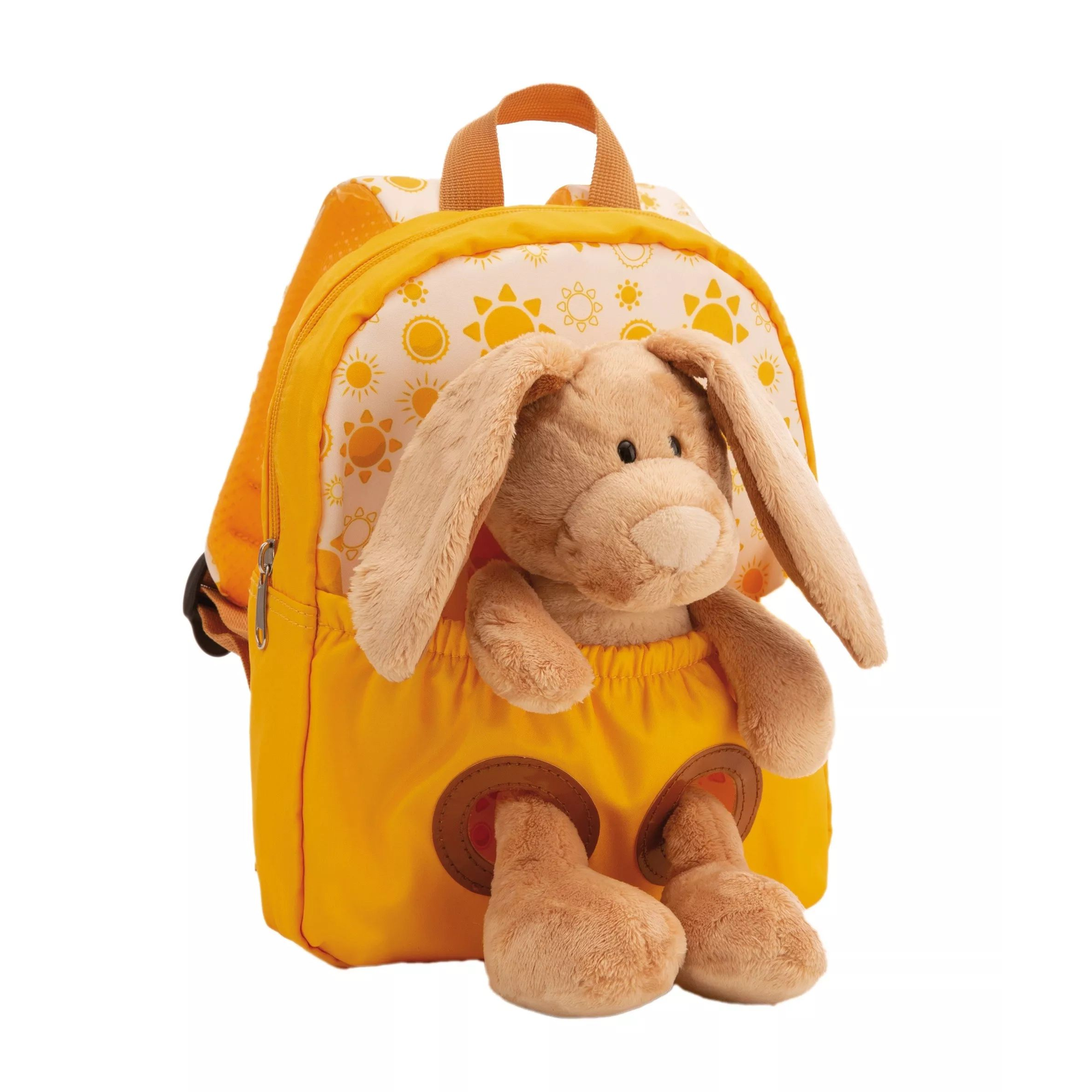 Nici Hátizsák kivehető nyuszi plüssfigurával - Sárga 21 x 26 cm (61764)