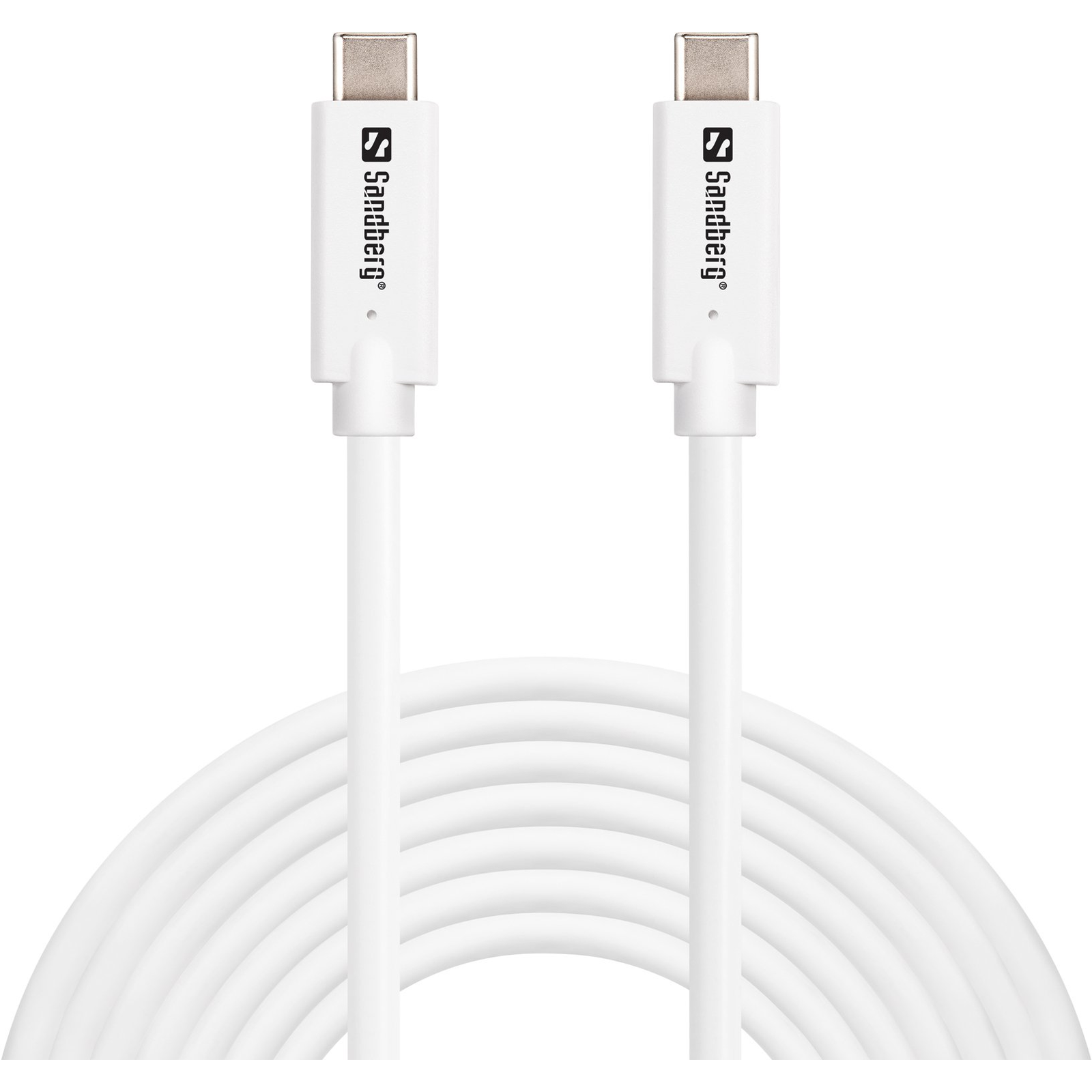Sandberg 136-76 USB kábel USB 3.2 Gen 2 (3.1 Gen 2) 5 m USB C Biela