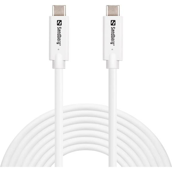 Sandberg 136-76 USB-kabel USB 3.2 Gen 2 (3.1 Gen 2) 5 m USB C Hvid
