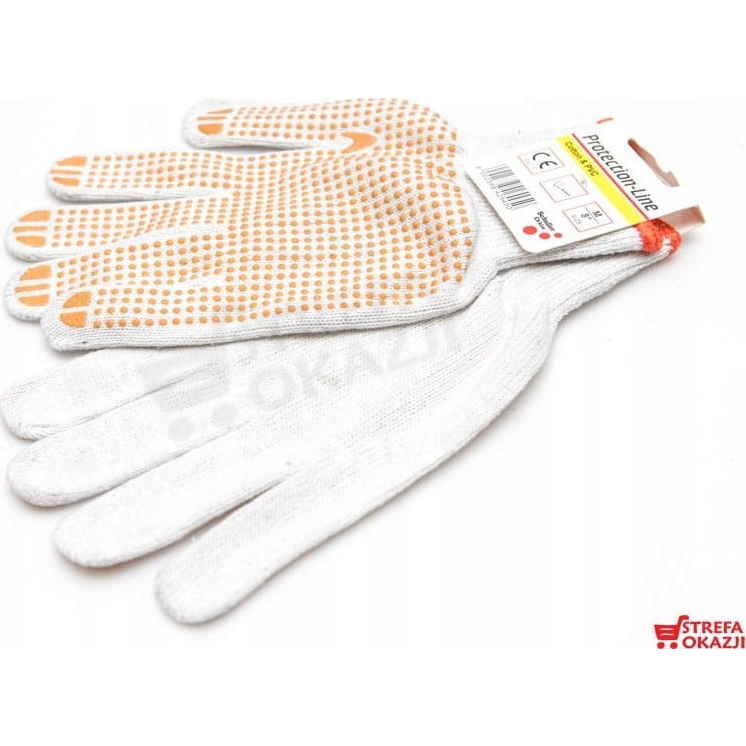 Sch 42545 Cottonstar gip M/8" Pamutkesztyű, Pettyes Tenyérrész, CAT1 (SCHU-42545)