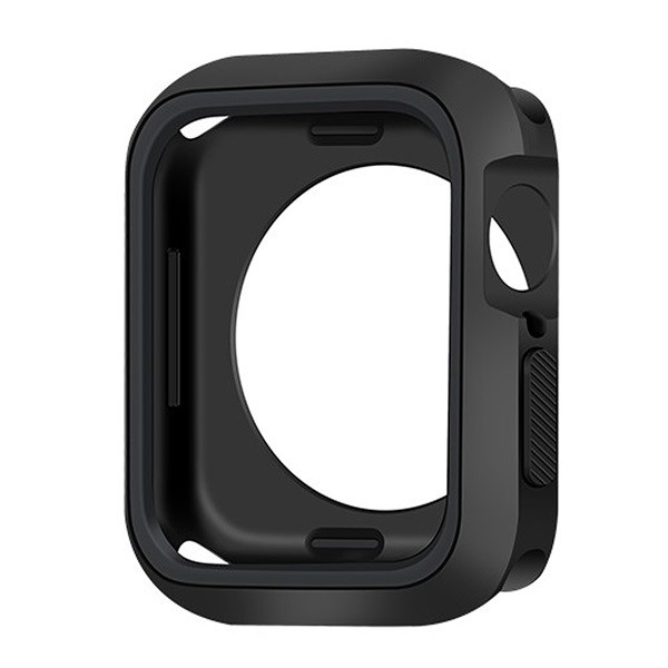 Силиконова рамка (удароустойчива) ЧЕРНА [Apple Watch Series SE 44mm] (5996457828364)