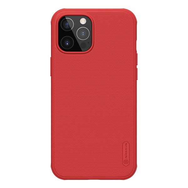 NILLKIN SUPER FROSTED PRO műanyag telefonvédő (közepesen ütésálló, gumírozott, érdes felület) PIROS [Apple iPhone 12 Pro Max] (5996591005652)
