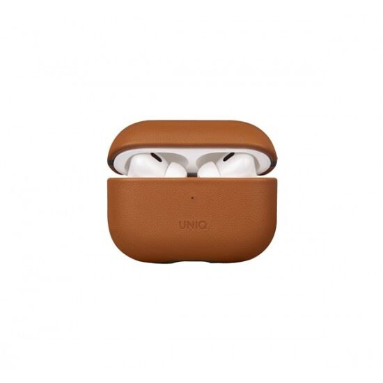 UNIQ Калъф за слушалки Terra Apple AirPods Pro 2 Карамелено кафяв естествена кожа