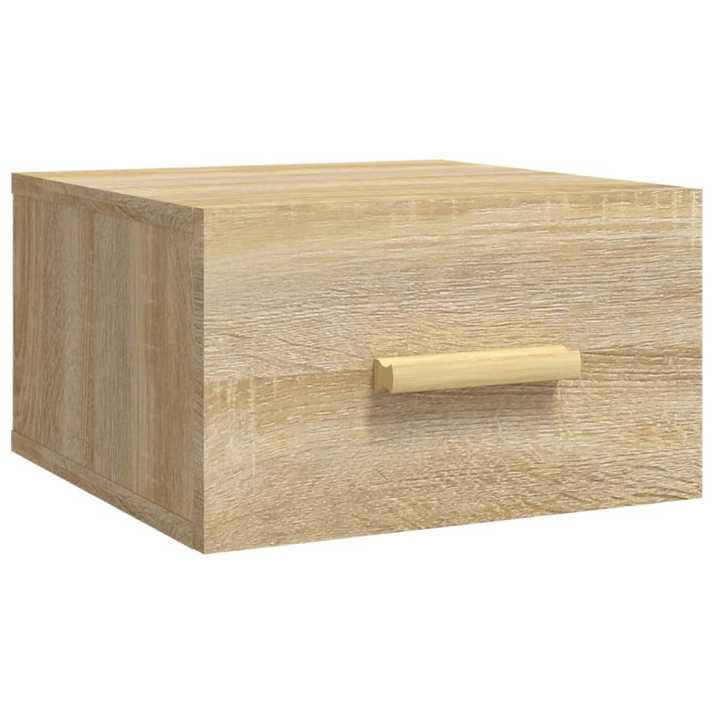 sonoma tölgy színű falra szerelhető éjjeliszekrény 35x35x20 cm (812840)