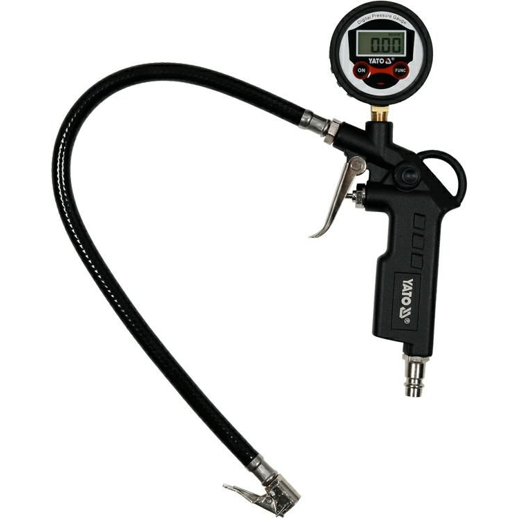 YATO Kerékfúvató pisztoly LCD nyomásmérővel, 8 bar (YT-23702)