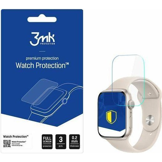 3MK Комплект от 3 защитни фолиа, за Apple Watch 8 41 mm, прозрачен