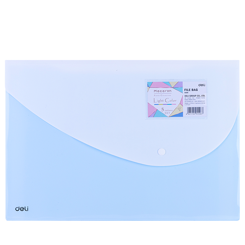 Deli Macaron A4 patentos irattasak - Kék (DEL05506)