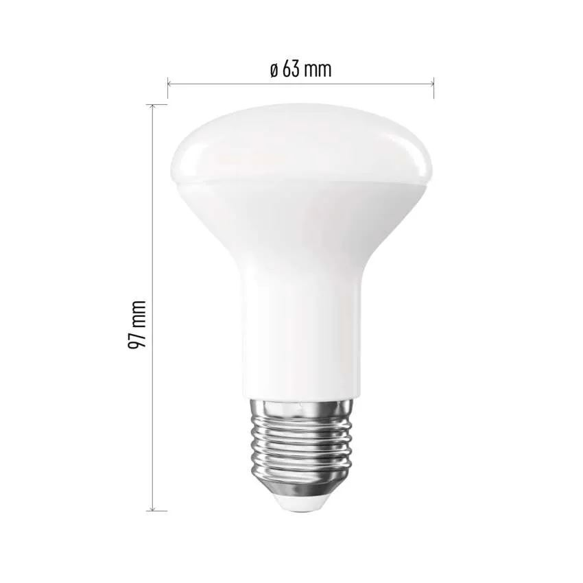 Emost Classic R63 / E27 / 7W (60W) / 806 lm / természetes fehér LED izzó (ZQ7E43) (ZQ7E43)