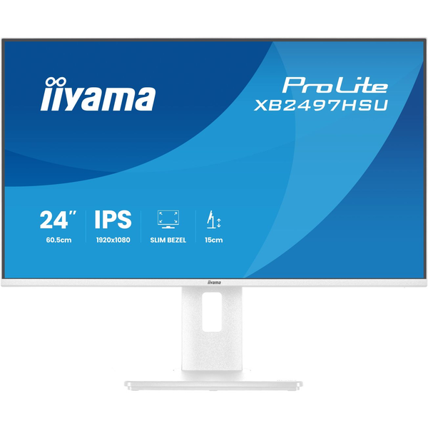 iiyama ProLite XB2497HSU-W1 Monitor PC 60,5 cm (23.8") 1920 x 1080 Pixel Full HD LED Bianco