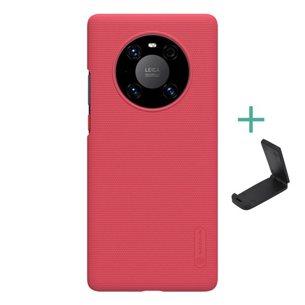 NILLKIN SUPER FROSTED műanyag telefonvédő (gumírozott, érdes felület + asztali tartó) PIROS [Huawei Mate 40 Pro] (5996591016528)