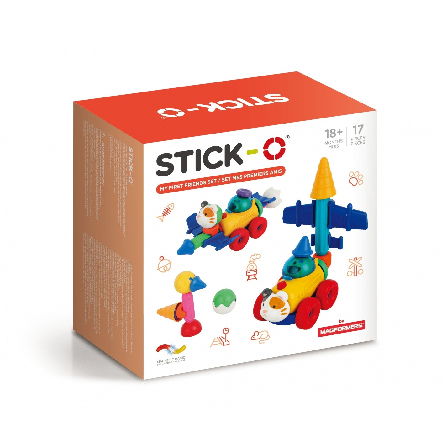 Magformers Stick-o Barátokkal 17 darabos Mágneses Építőjáték (005-902011)