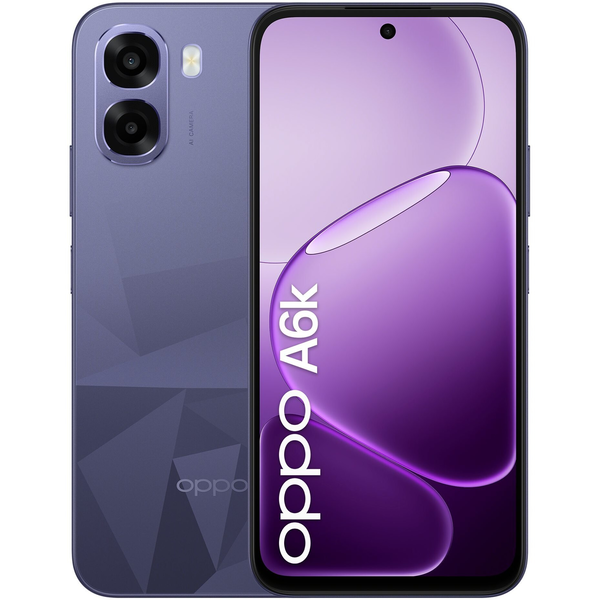 OPPO A6k 17,1 cm (6.75") Dual SIM Android 15 4G USB Type-C 4 GB 256 GB 6100 mAh Sort