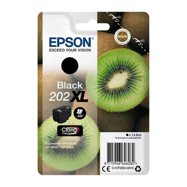 Epson Kiwi 202XL blækpatron 1 stk Original Højt (XL) udbytte Sort