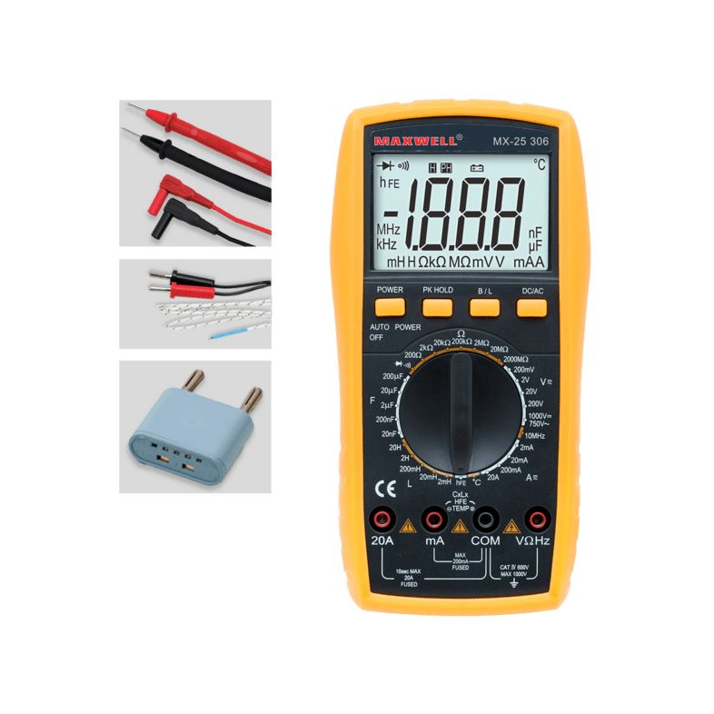 Maxwell 25306 digitális multiméter Induktivitás méréssel (25306) (25306)