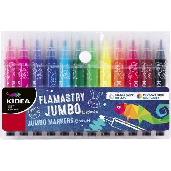 Kidea 12 Színű Jumbo Filctoll (475902)