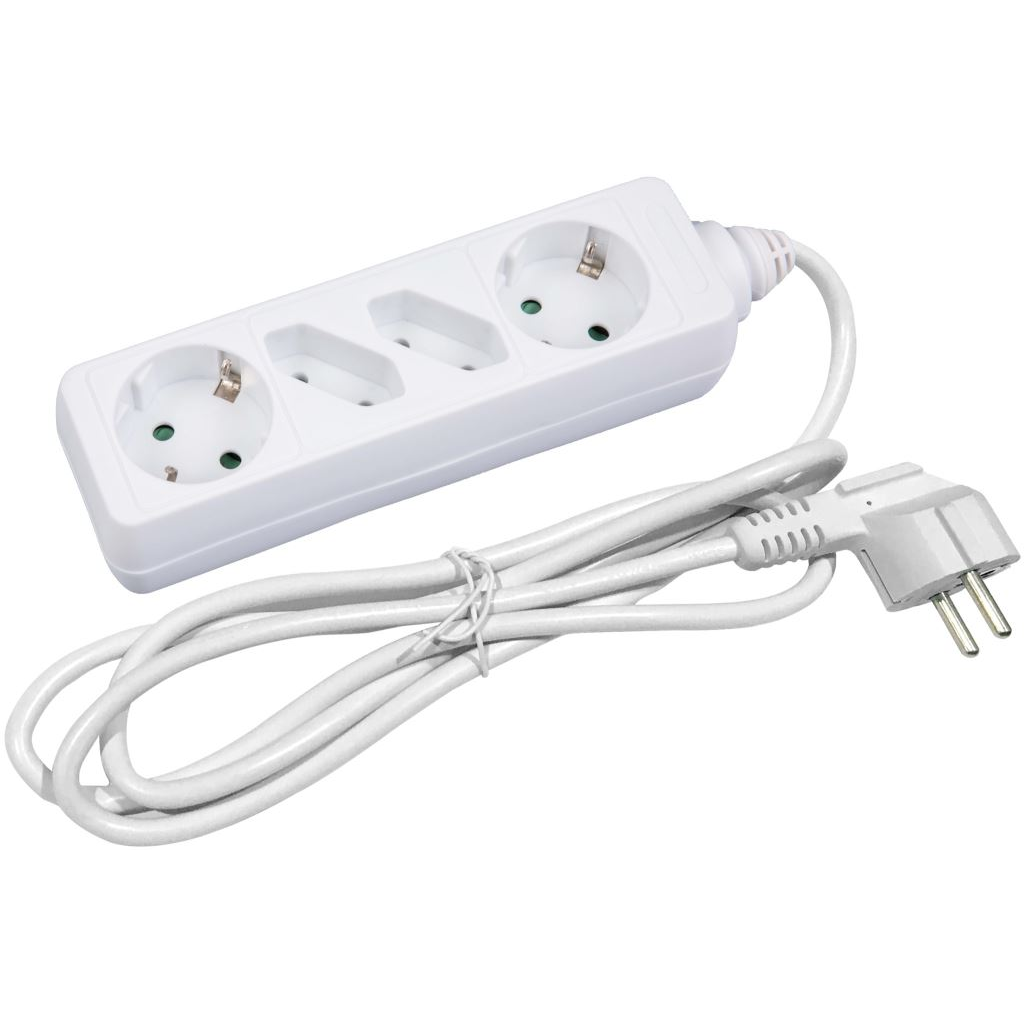 Entac elosztó 4 foglalat (2x16A, 2x2.5A), 1,5m kábel (ESE1.5G2X2-1.5) (ESE1.5G2X2-1.5)