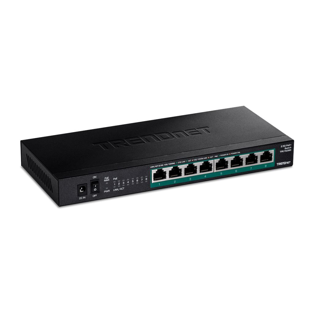 TRENDnet TPE-TG380 8 port Unmanaged 2.5G PoE+ Switch (TPE-TG380)