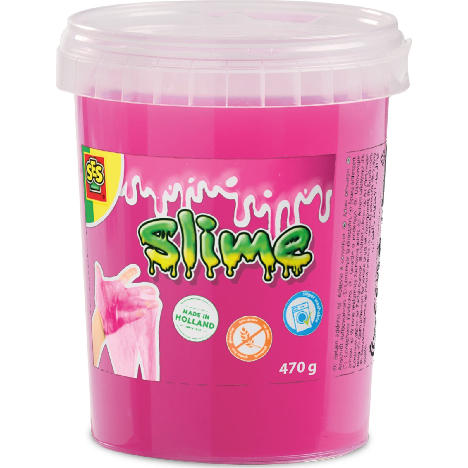 SES Creative - Slime Neon Roze - Slijm Speelgoed - Spelen met slijm  Glutenvrij  Veilig voor Kinderen  470g Nyálka