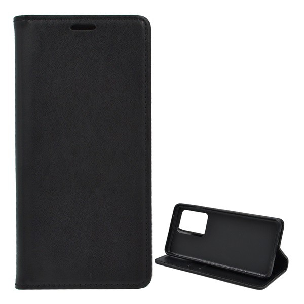 Tok álló, bőr hatású (FLIP, oldalra nyíló, asztali tartó funkció) FEKETE [Samsung Galaxy S20 Ultra 5G (SM-G988B)] (5996457939008)