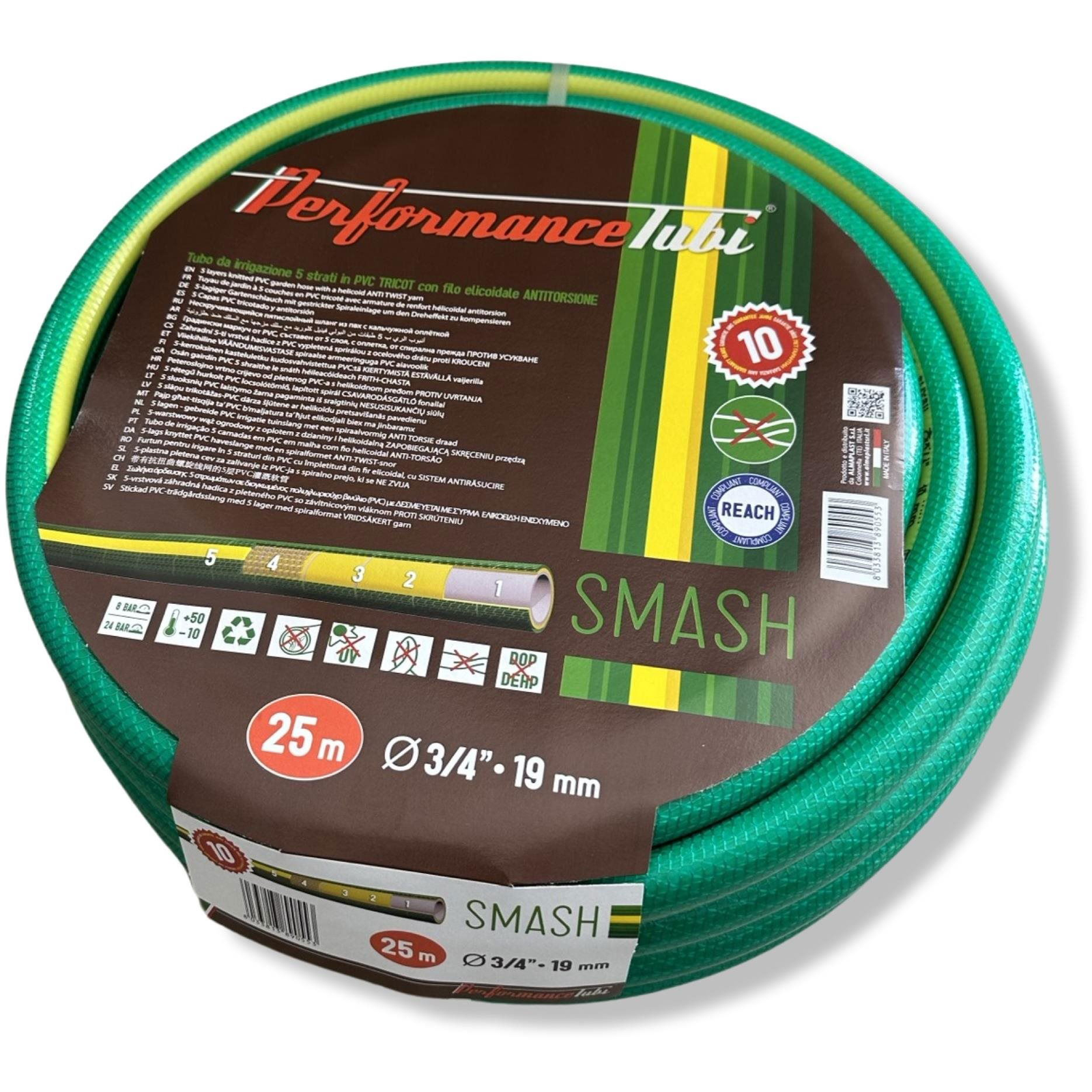 NOELA 5 rétegű kerti tömlő SMASH 3/4" zöld - 25 m (32622)