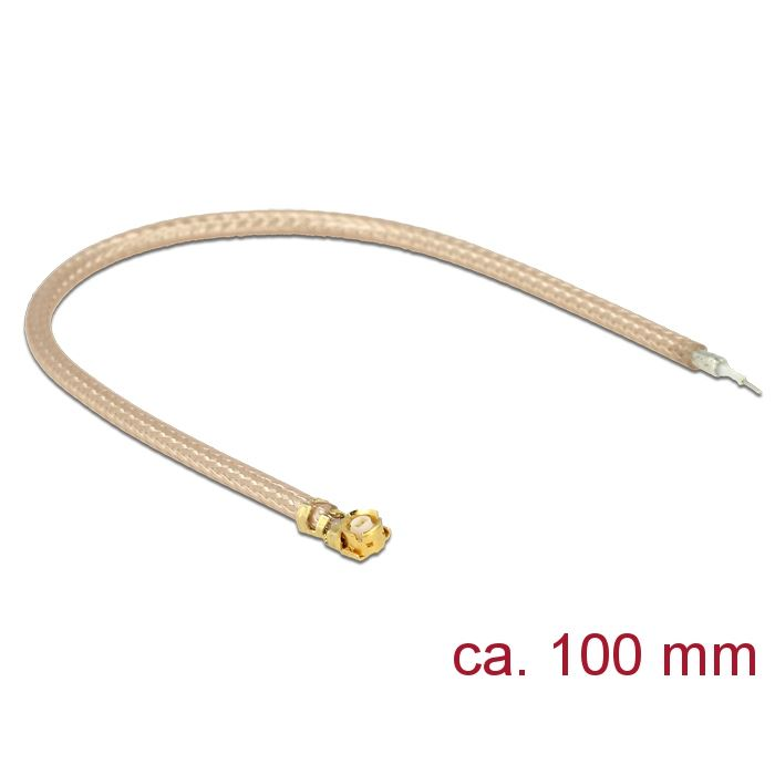 Delock antenna kábel MHF / U.FL kompatibilis dugó> nyitott végű ónozott RG-178 10cm (89429) (DE89429)