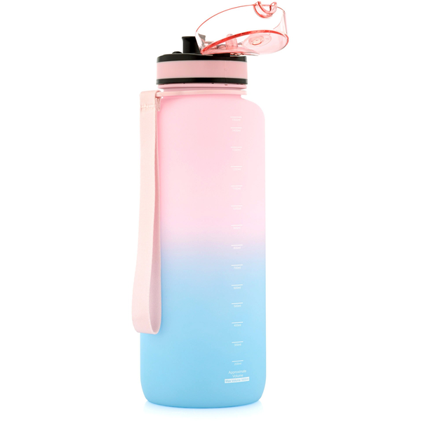 Bidon sportowy Meteor 1500 ml różowy/niebieski