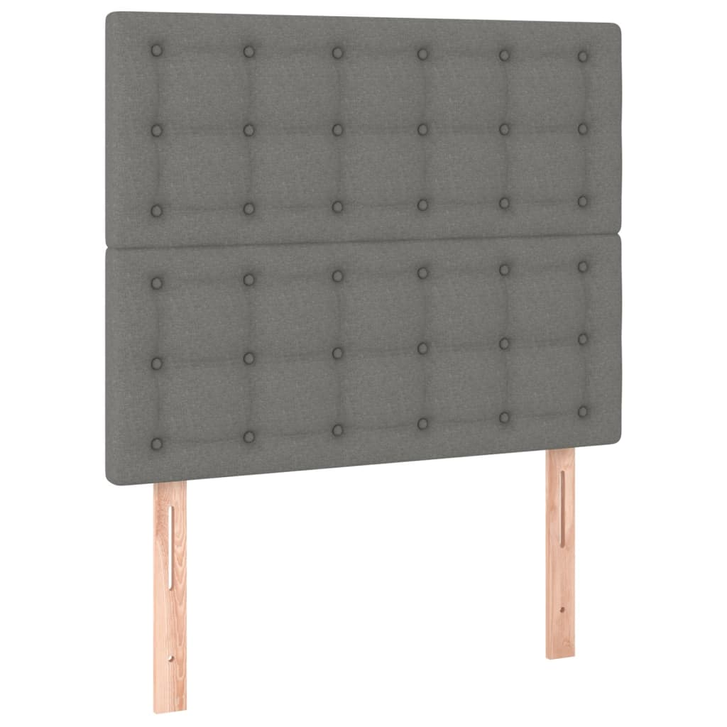 2 db sötétszürke szövet fejtámla 80 x 5 x 78/88 cm (3116741)