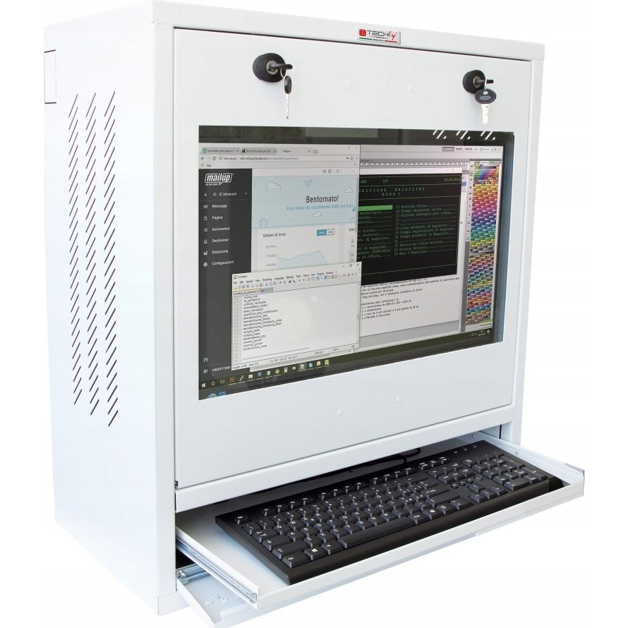 Techly ICRLIM10W állvány 1U Falra szerelhető állvány Fehér (ICRLIM10W)