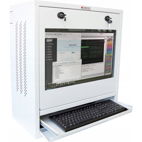 Techly ICRLIM10W rack 1U Wandrek Wit