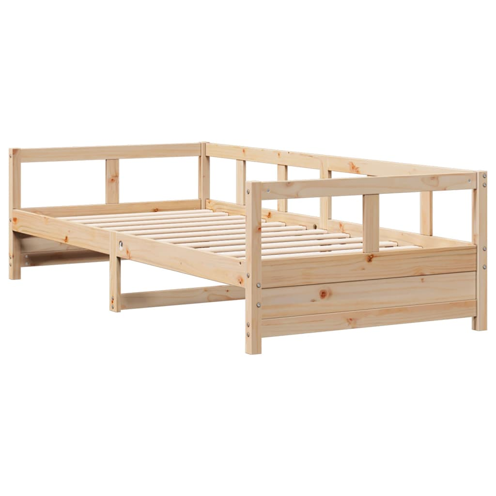 természetes színű tömör fenyőfa kanapéágy 80 x 200 cm (854958)